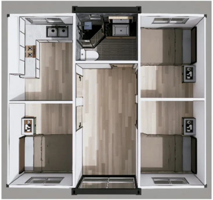 Configuración posible 5 – Casa expandible de 36 m²