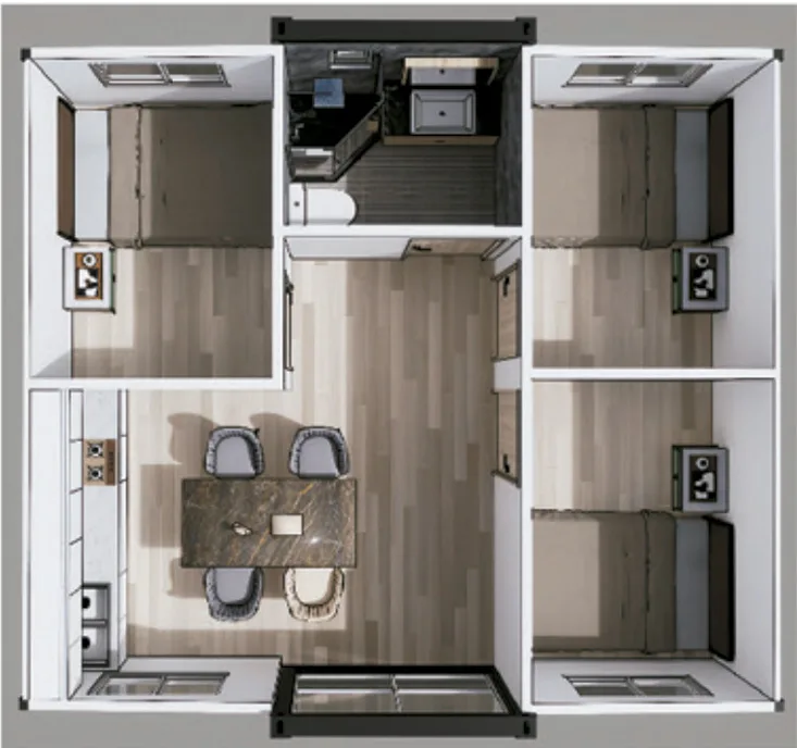 Configuración posible 4 – Casa expandible de 36 m²